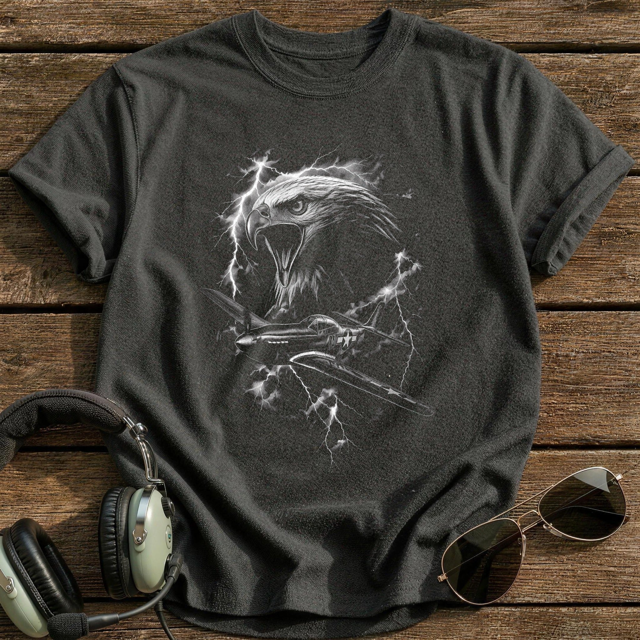 Eagle Warbird Lightning T-Shirt - Charcoal