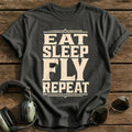 Eat Sleep Fly Forever - Charcoal