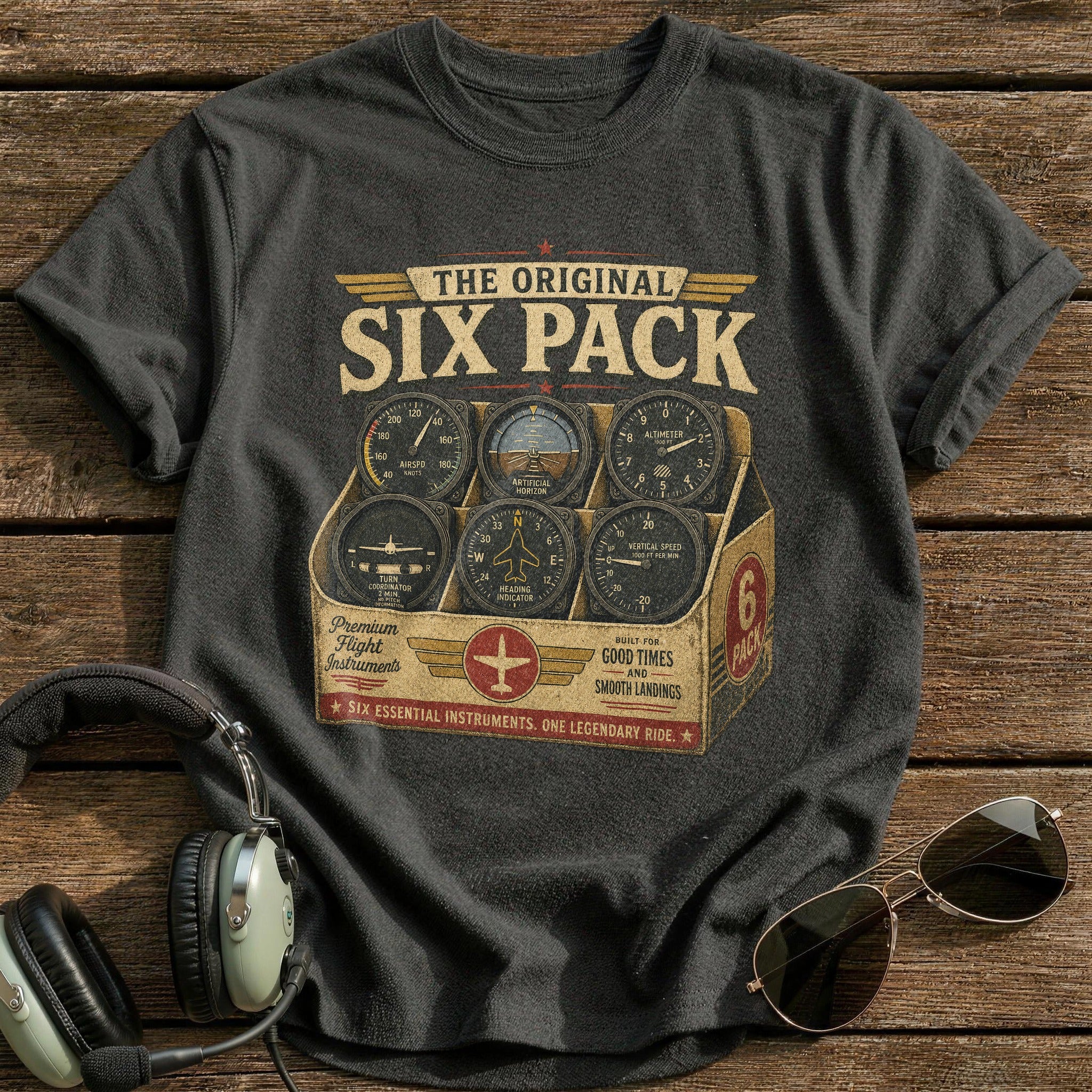 Essential Six T-Shirt - Charcoal