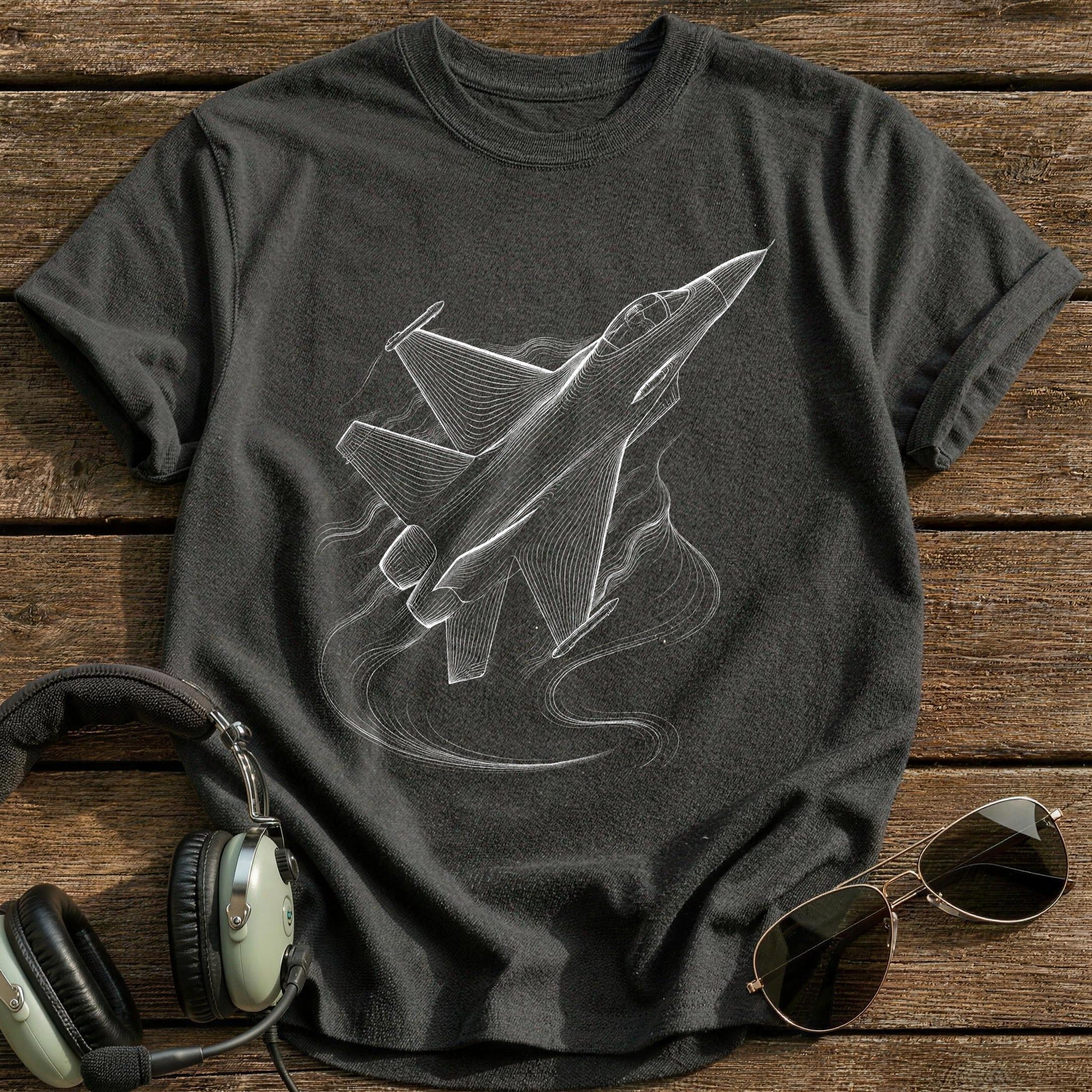 Fighter Jet 75 T-Shirt - Charcoal