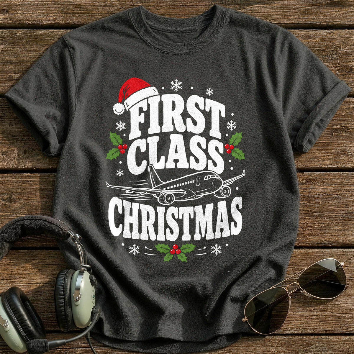 First Class Christmas 30 T-Shirt - Charcoal