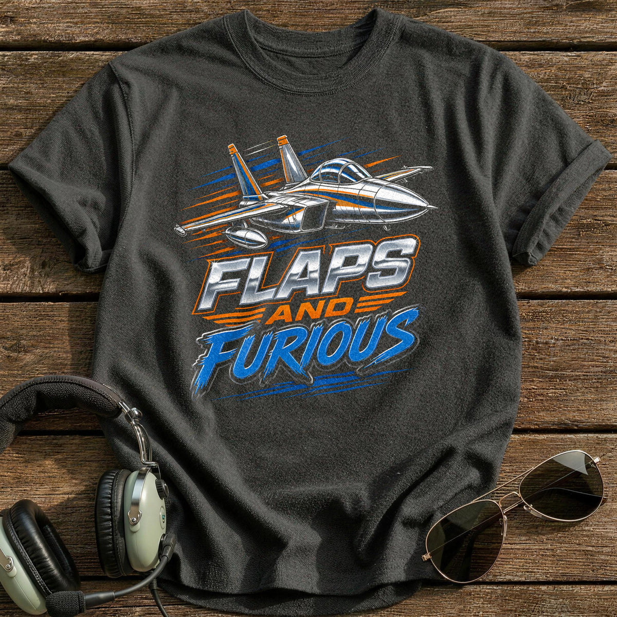 Flaps & Furious T-Shirt - Charcoal