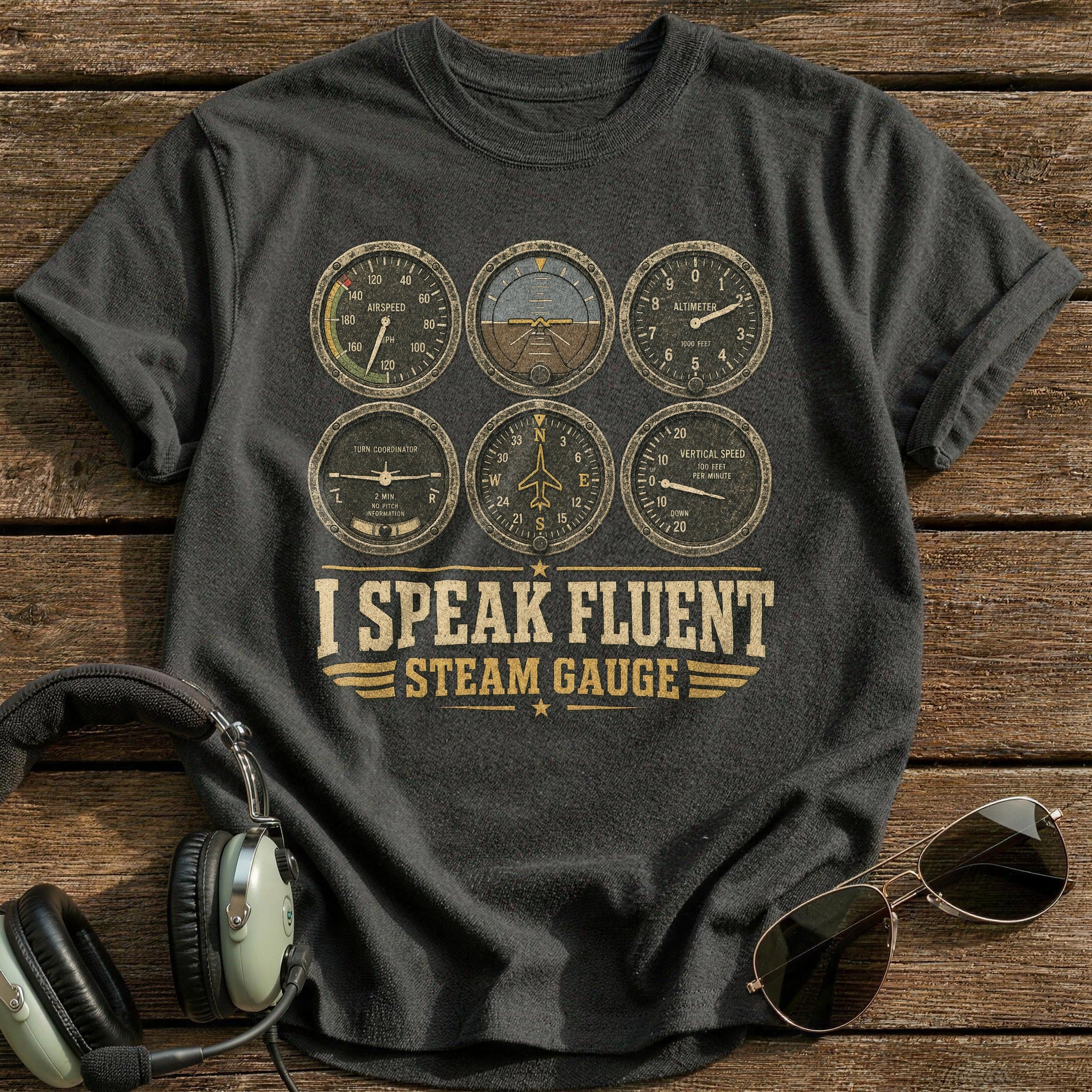 Fluent Steam Gauge T-Shirt - Charcoal