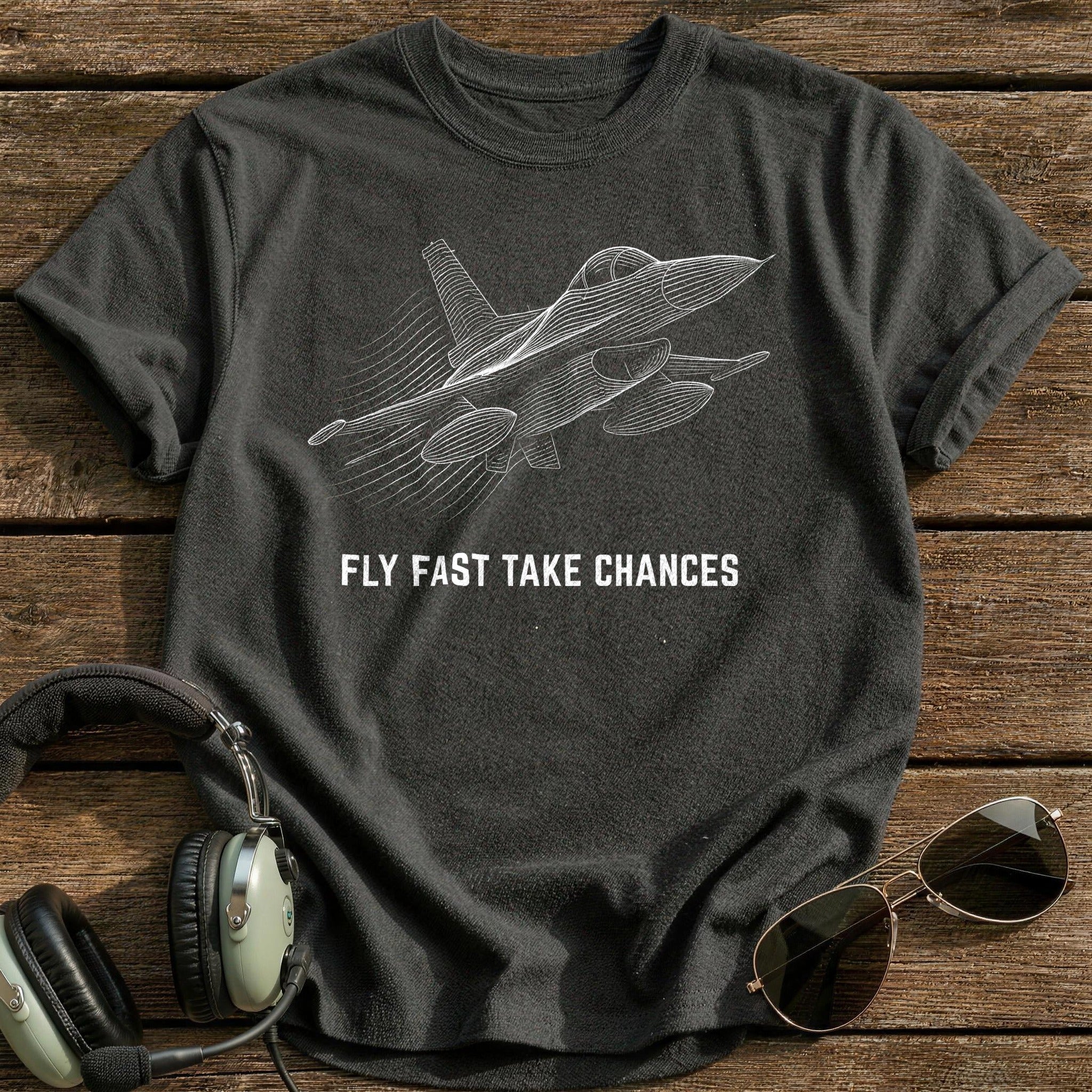 Fly Fast Chances 36 T-Shirt - Charcoal