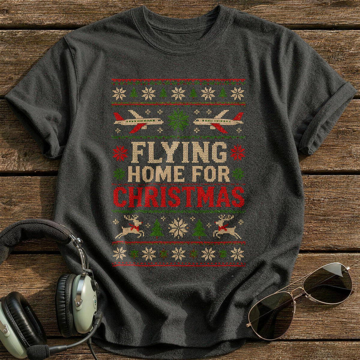 Flying Home Sweater 80 T-Shirt - Charcoal