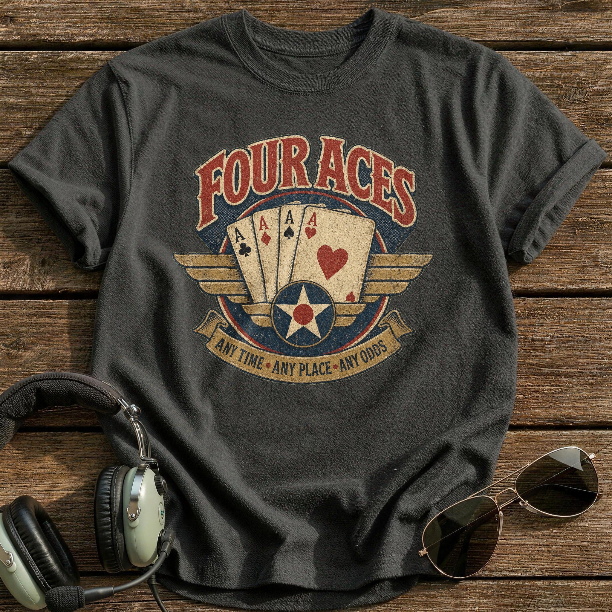 Four Aces T-Shirt - Charcoal