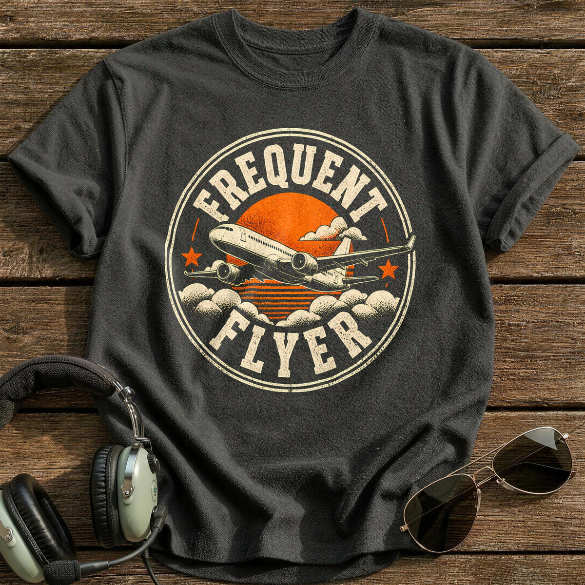 Frequent Flyer Life T-Shirt - Charcoal