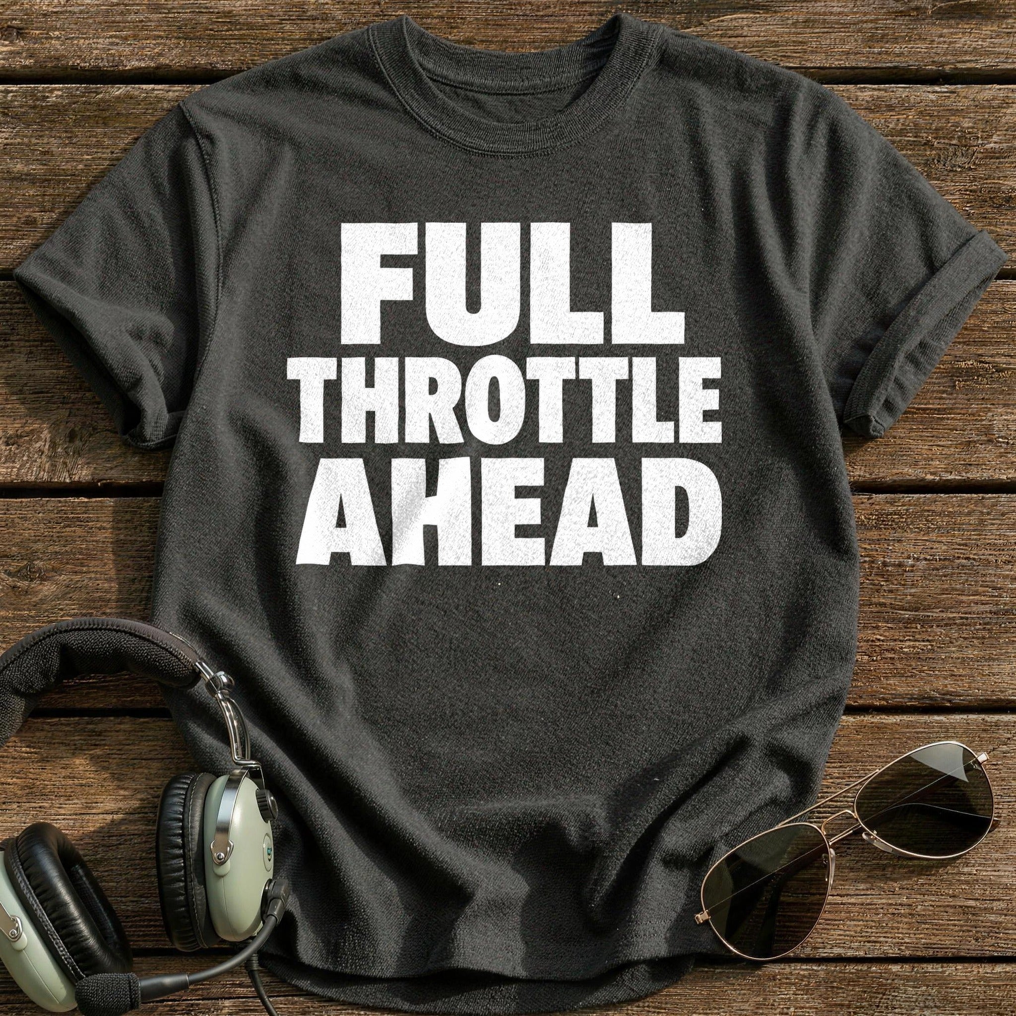 Full Throttle Ahead T-Shirt - Charcoal