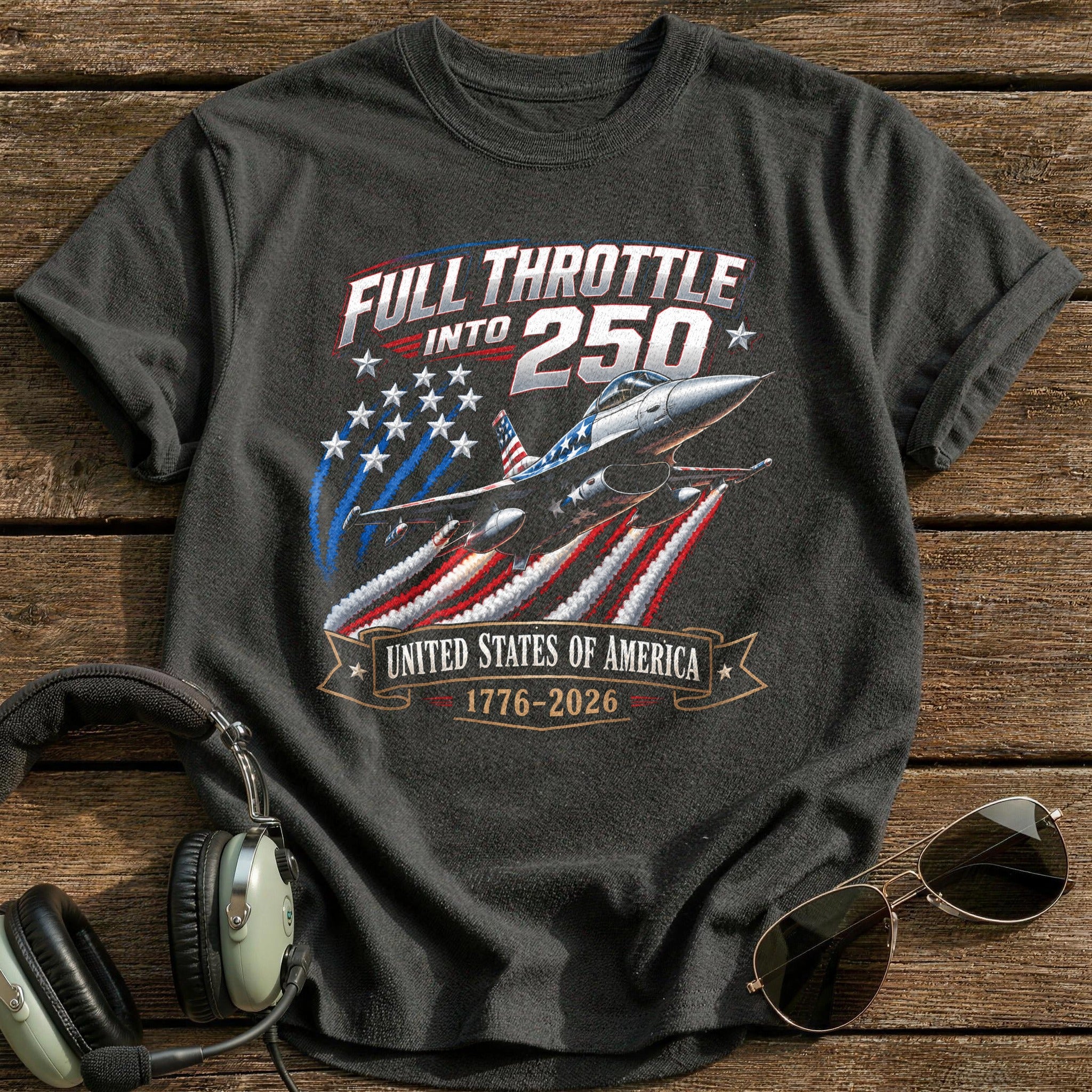 Full Throttle Into 250 T-Shirt - Charcoal