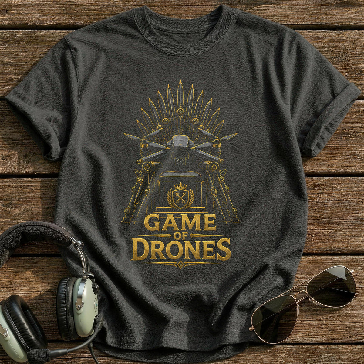 Game Of Drones T-Shirt - Charcoal