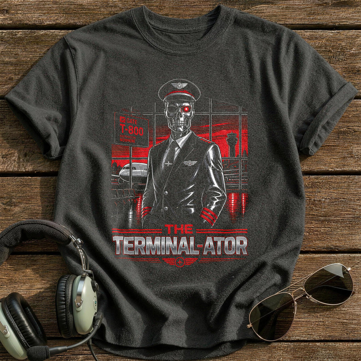 Gate Agent T-Shirt - Charcoal