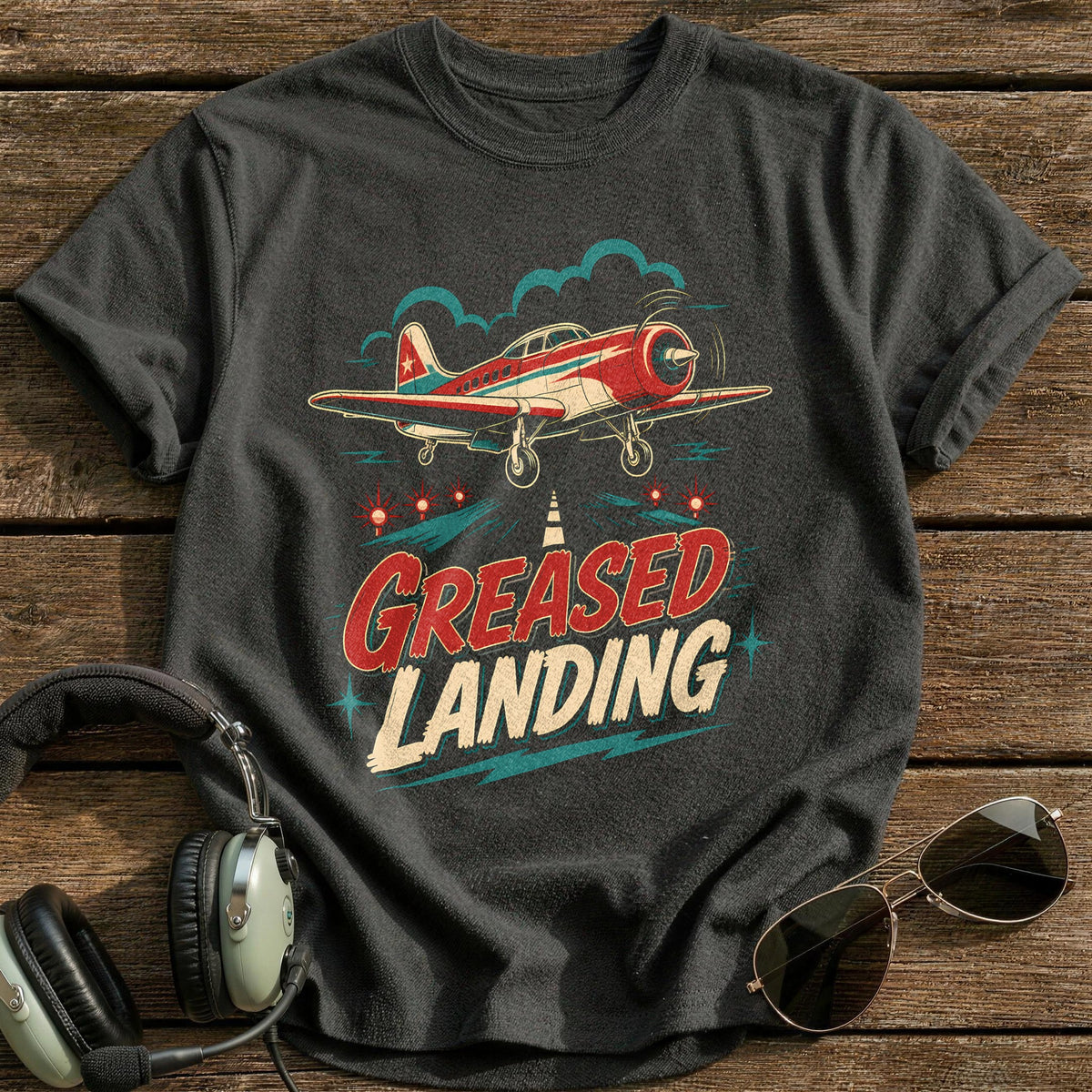 Greased Landing T-Shirt - Charcoal