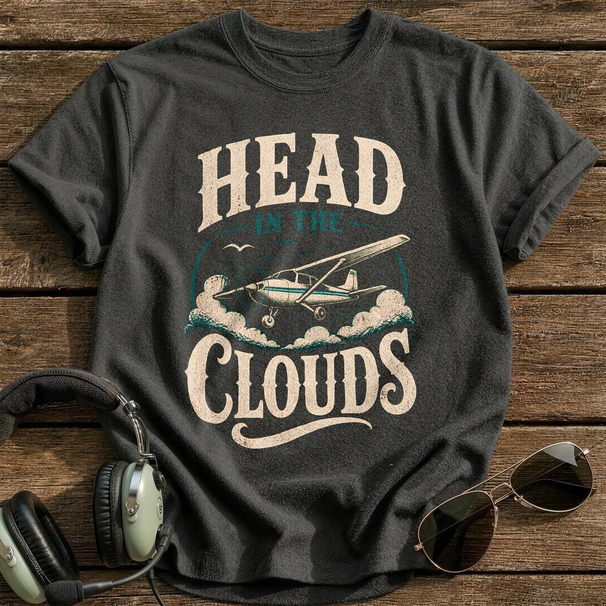 Head in the Clouds T-Shirt - Charcoal