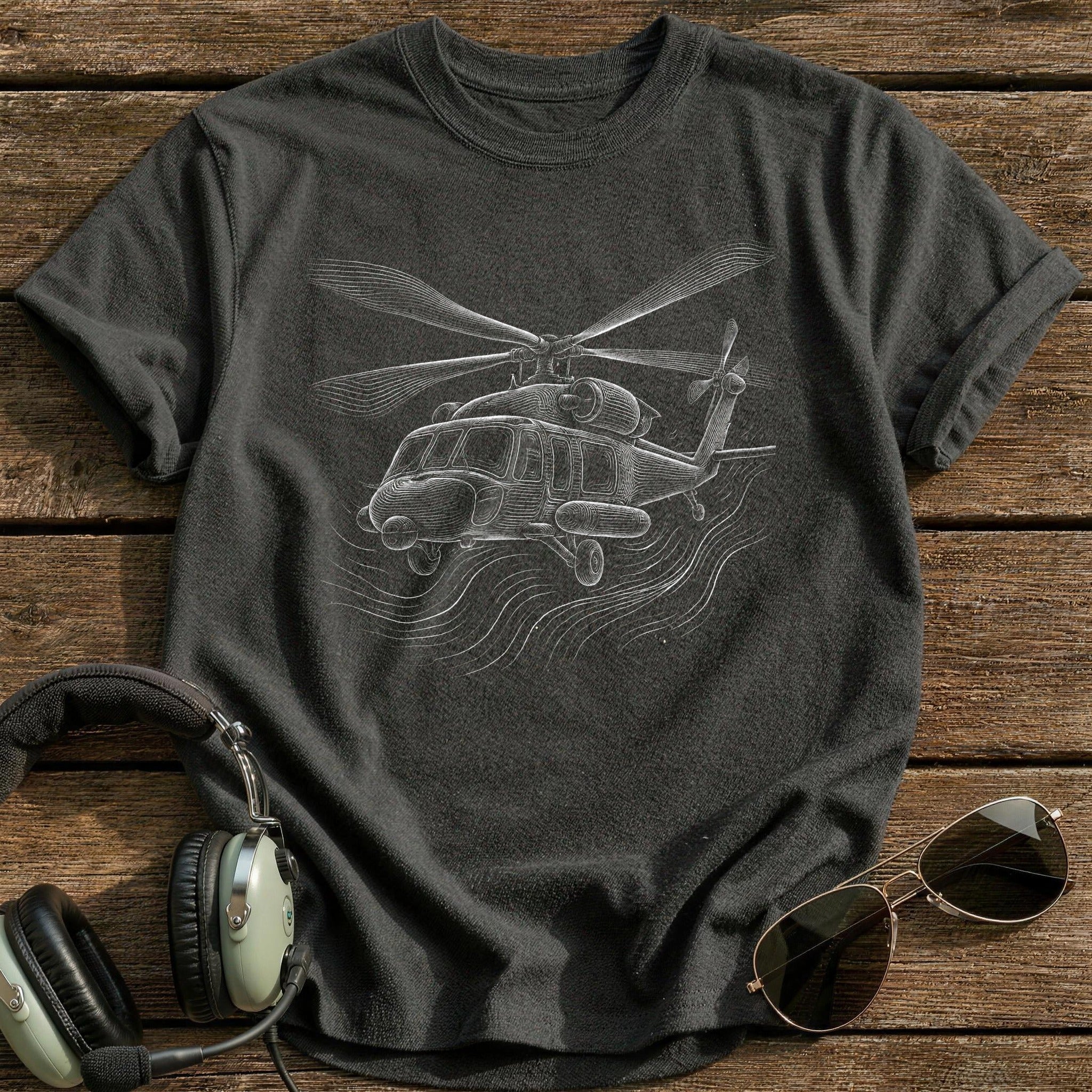 Helicopter 21 T-Shirt - Charcoal