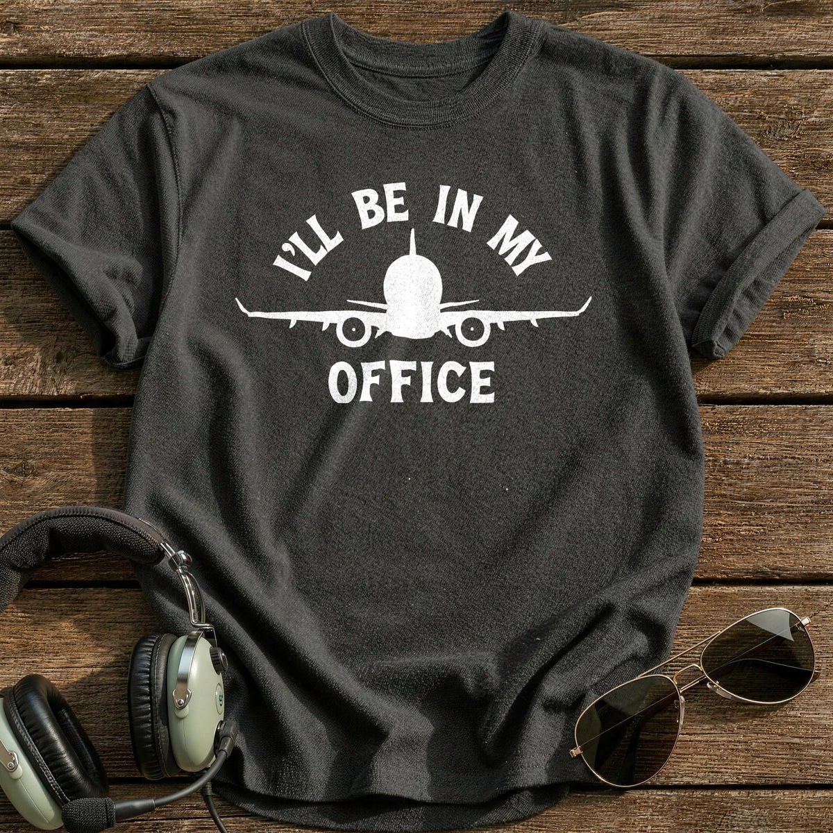 I'll Be In My Office T-Shirt - Charcoal