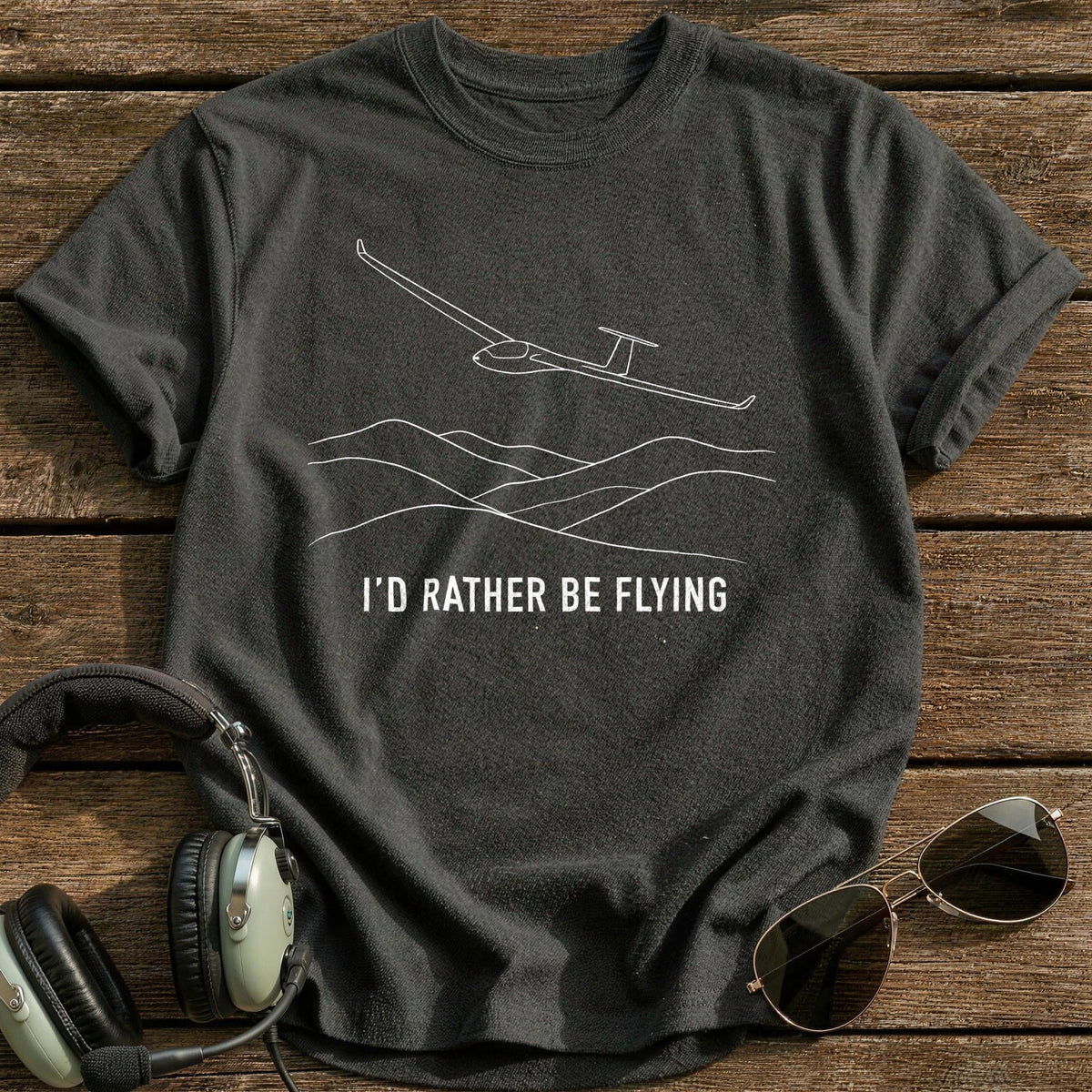 Id Rather Be Flying 83 Kids T-Shirt - Charcoal