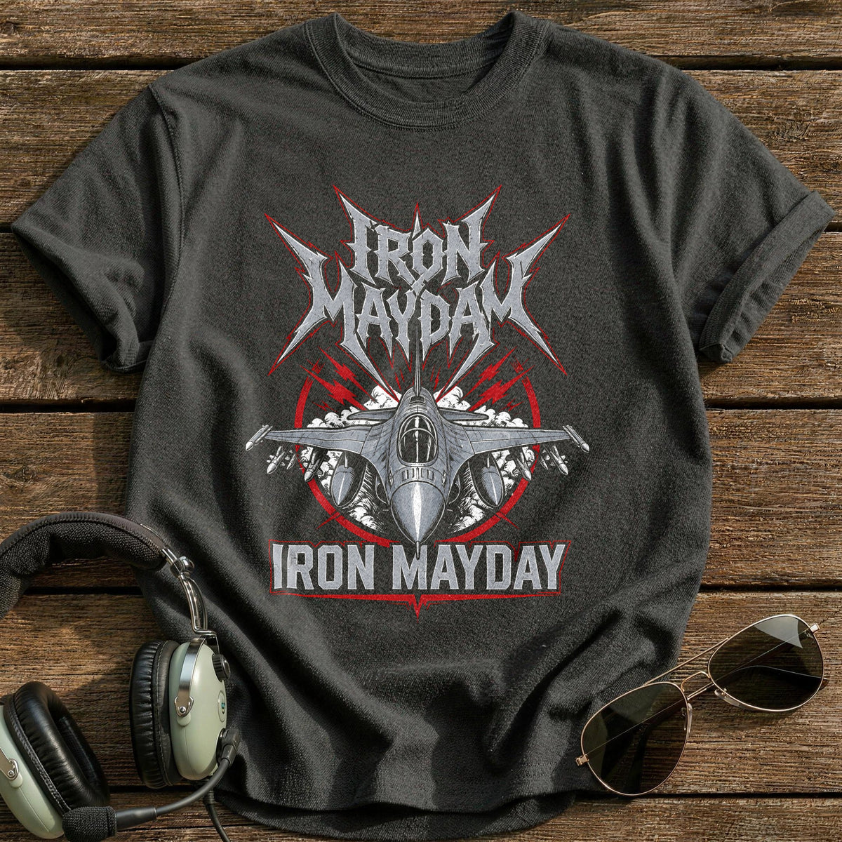 Iron Mayday T-Shirt - Charcoal