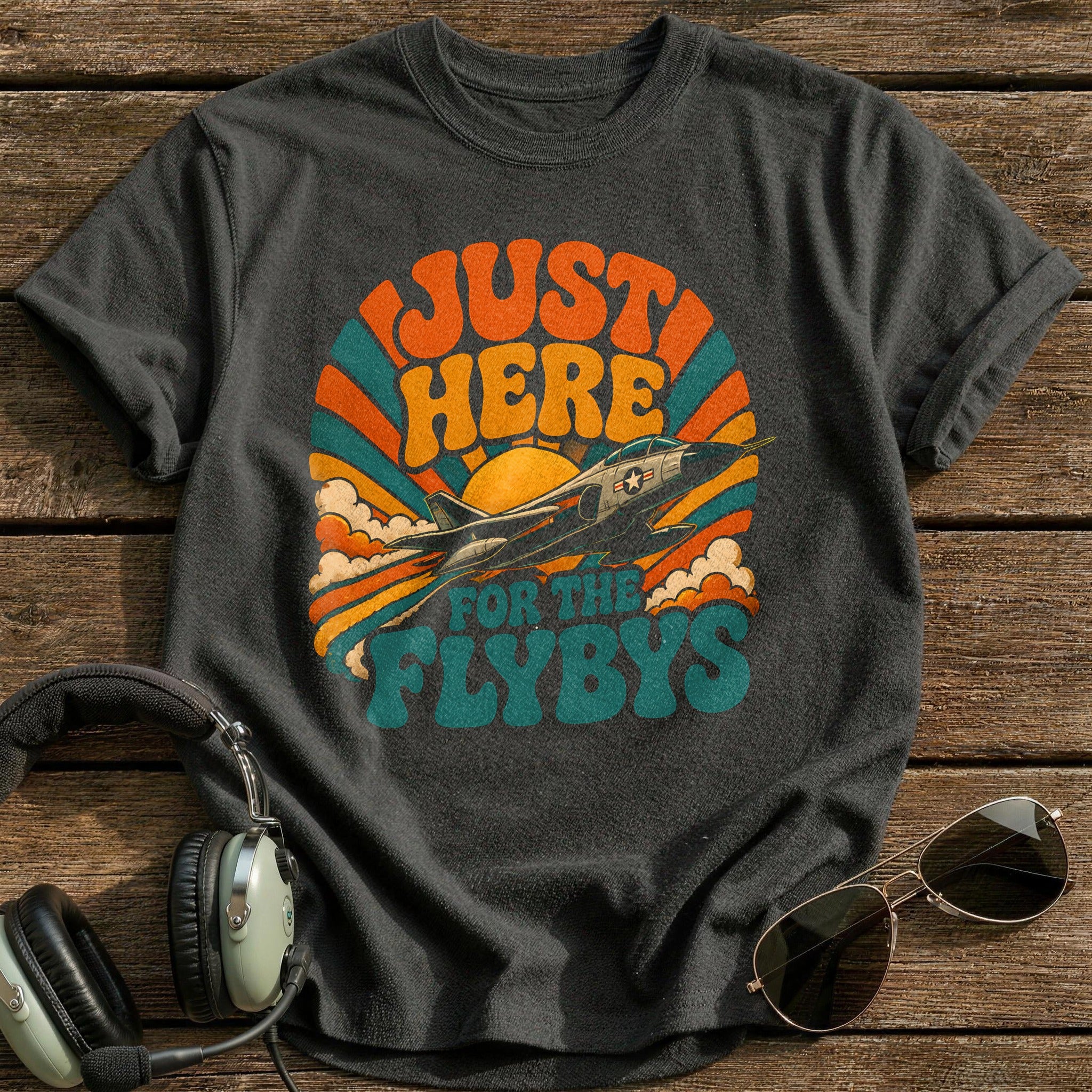 Just Here For The Flybys - Charcoal