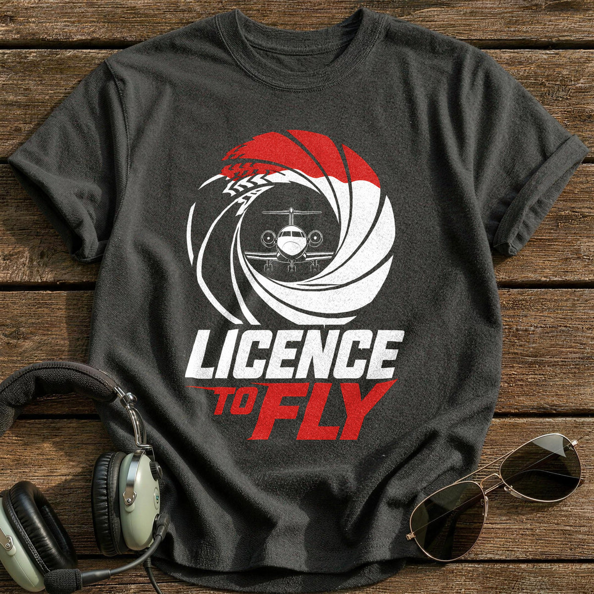 Licence to Fly T-Shirt - Charcoal