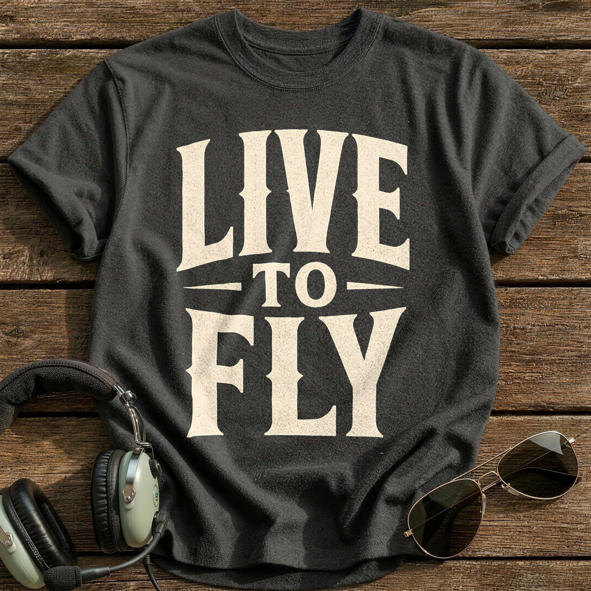 Live To Fly - Charcoal