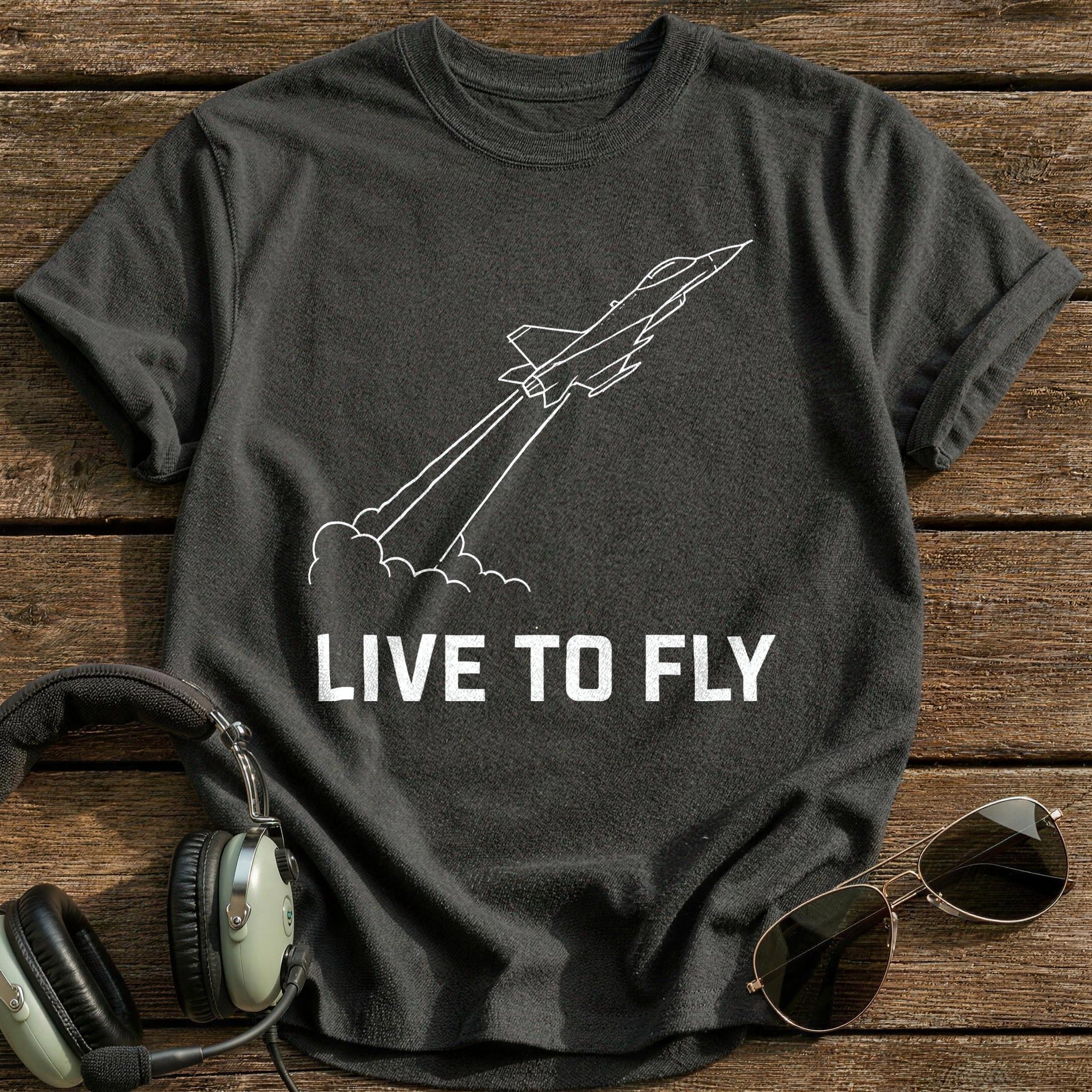 Live To Fly 97 T-Shirt - Charcoal