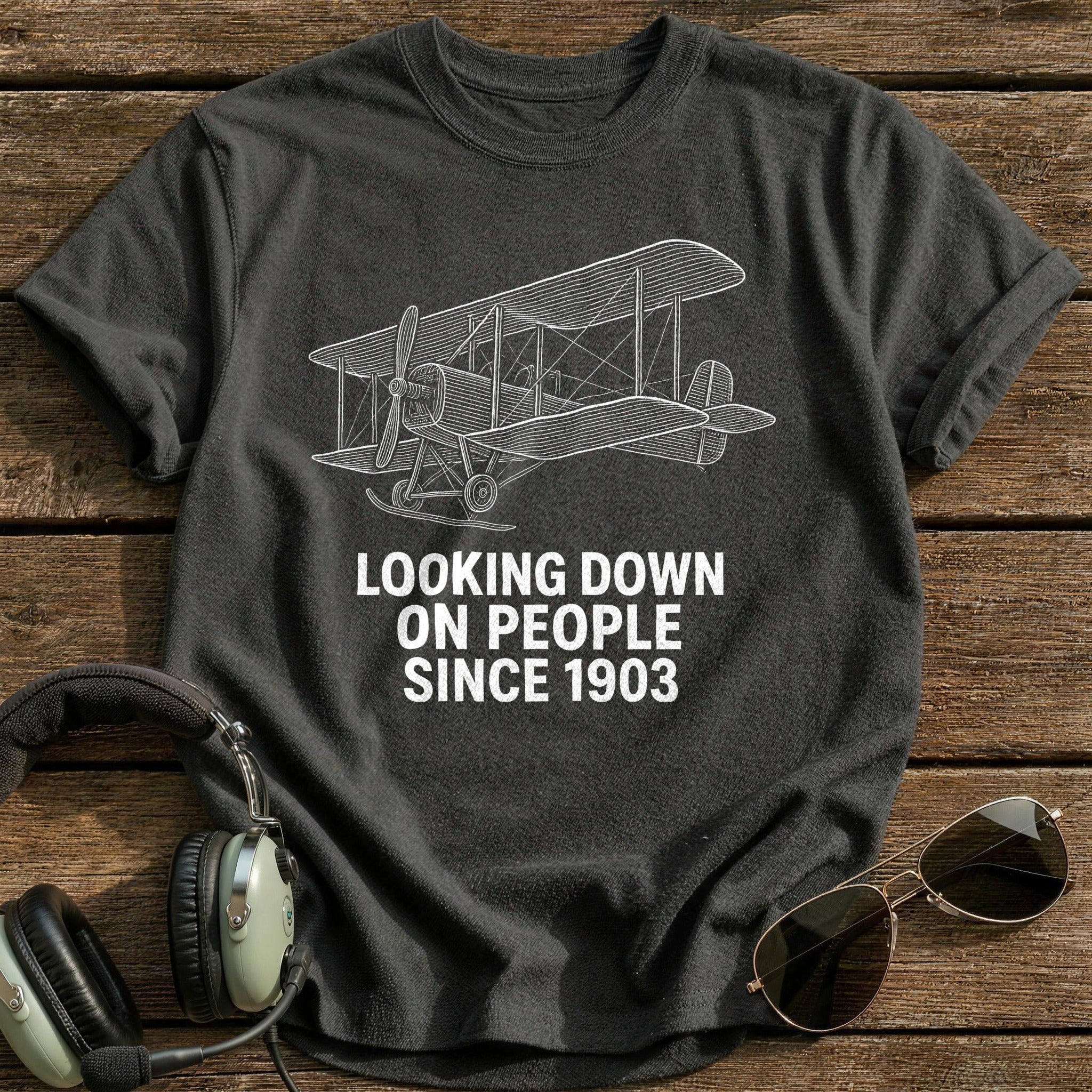 Looking Down 1903 38 T-Shirt - Charcoal