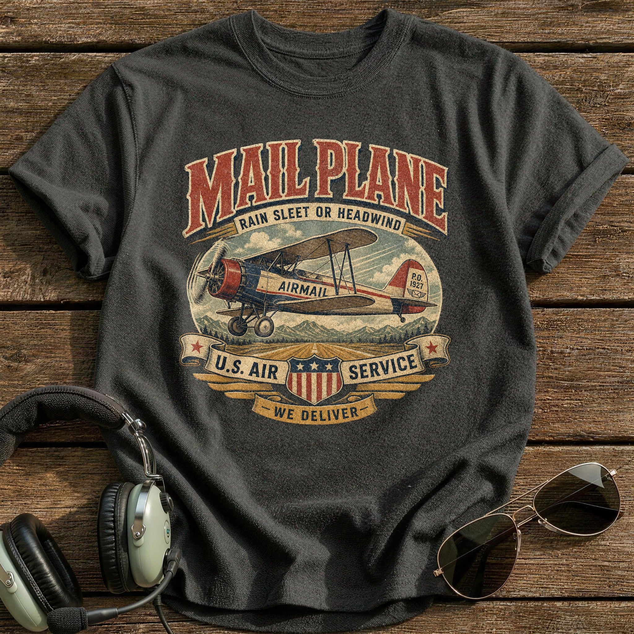 Mail Run Weathered T-Shirt - Charcoal