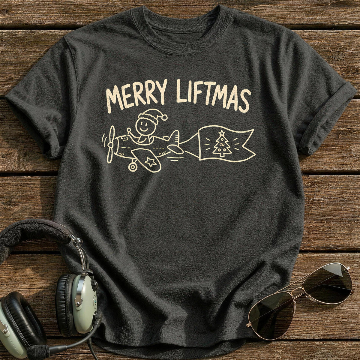 Merry Liftmas 86 T-Shirt - Charcoal