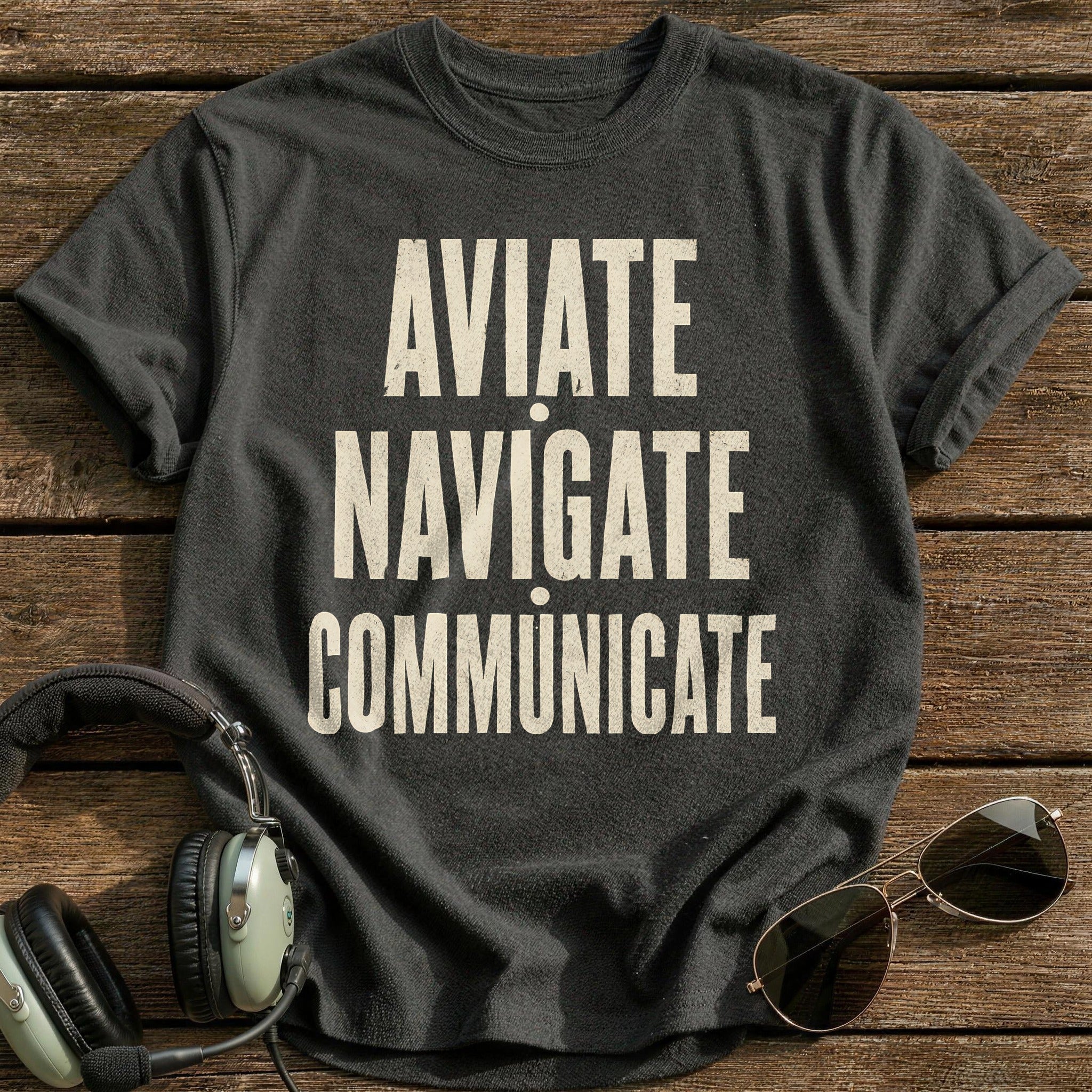 Navigate Aviate Communicate - Charcoal