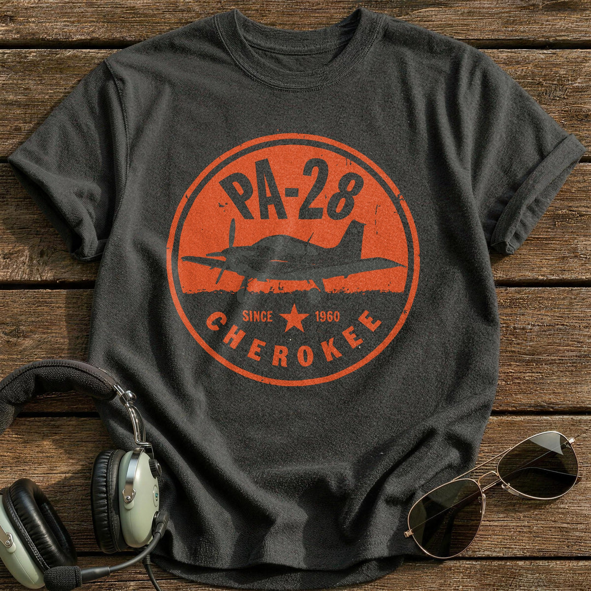 PA-28 Cherokee Since 1960 T-Shirt - Charcoal