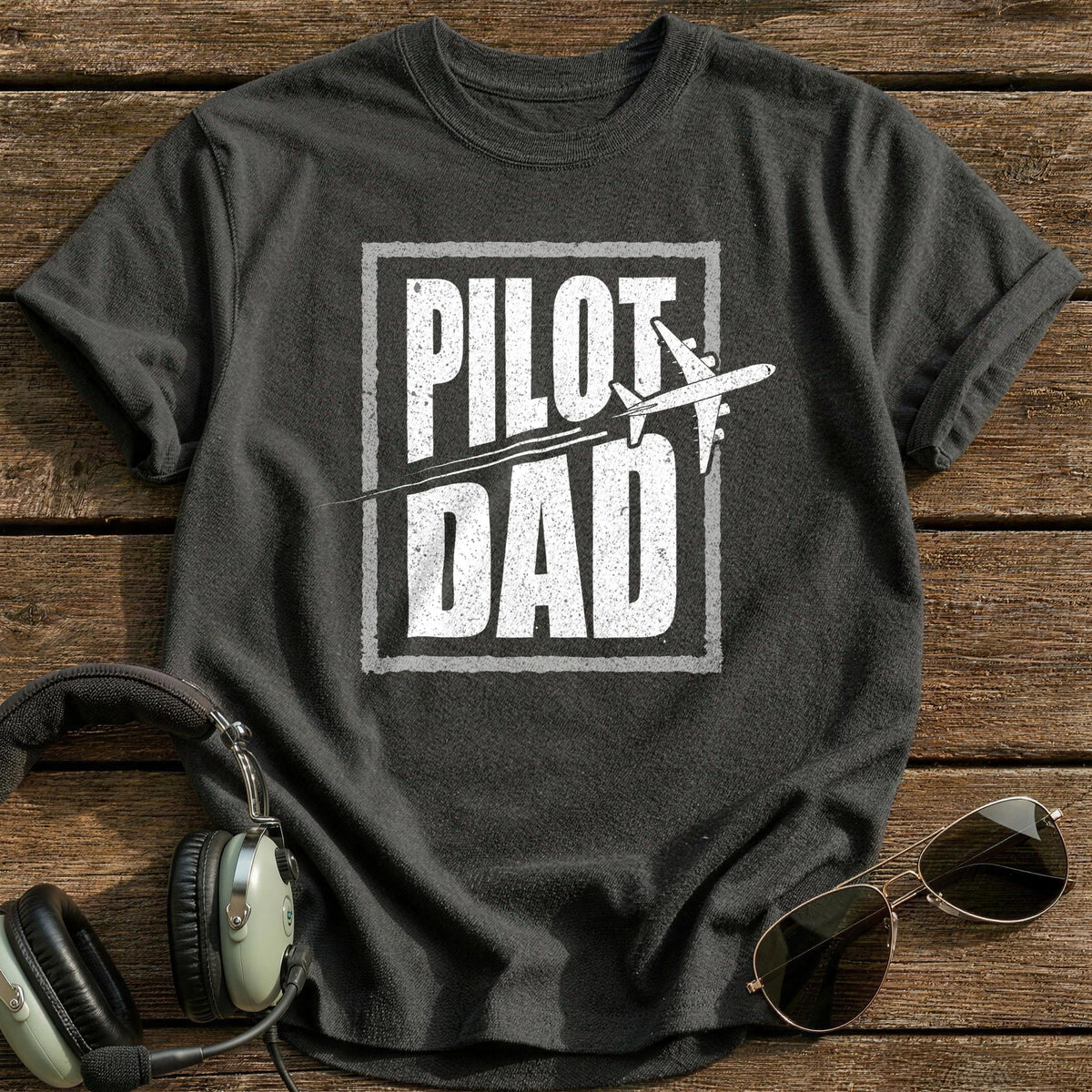Pilot Dad T-Shirt - Charcoal