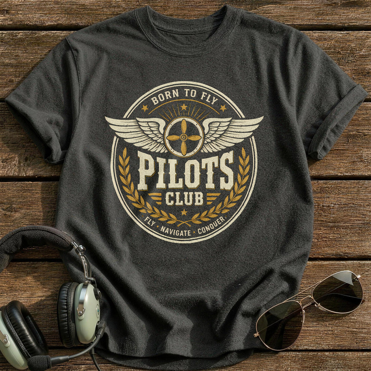 Pilots Club Roundel 83 T-Shirt - Charcoal
