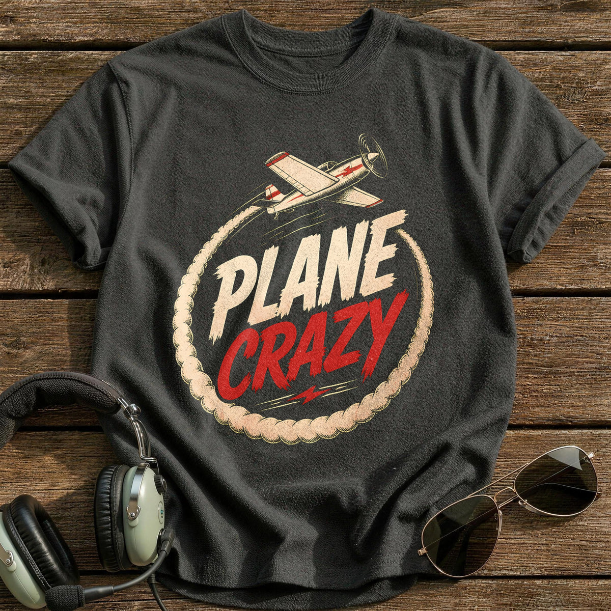Plane Crazy 58 T-Shirt - Charcoal