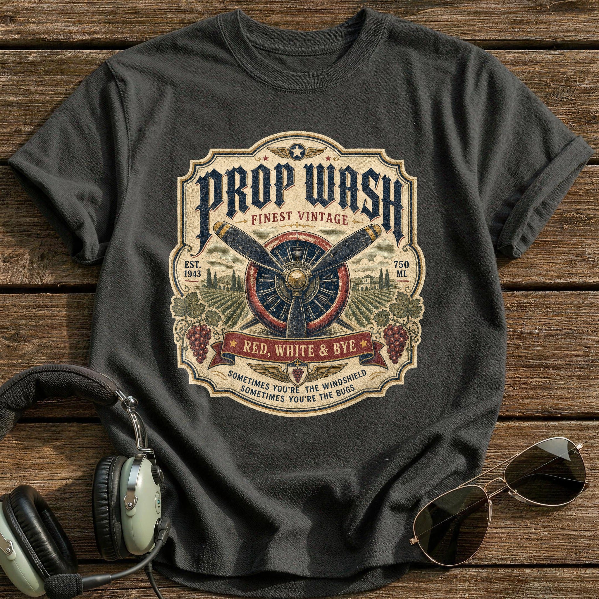 Prop Wash Finest Vintage T-Shirt - Charcoal