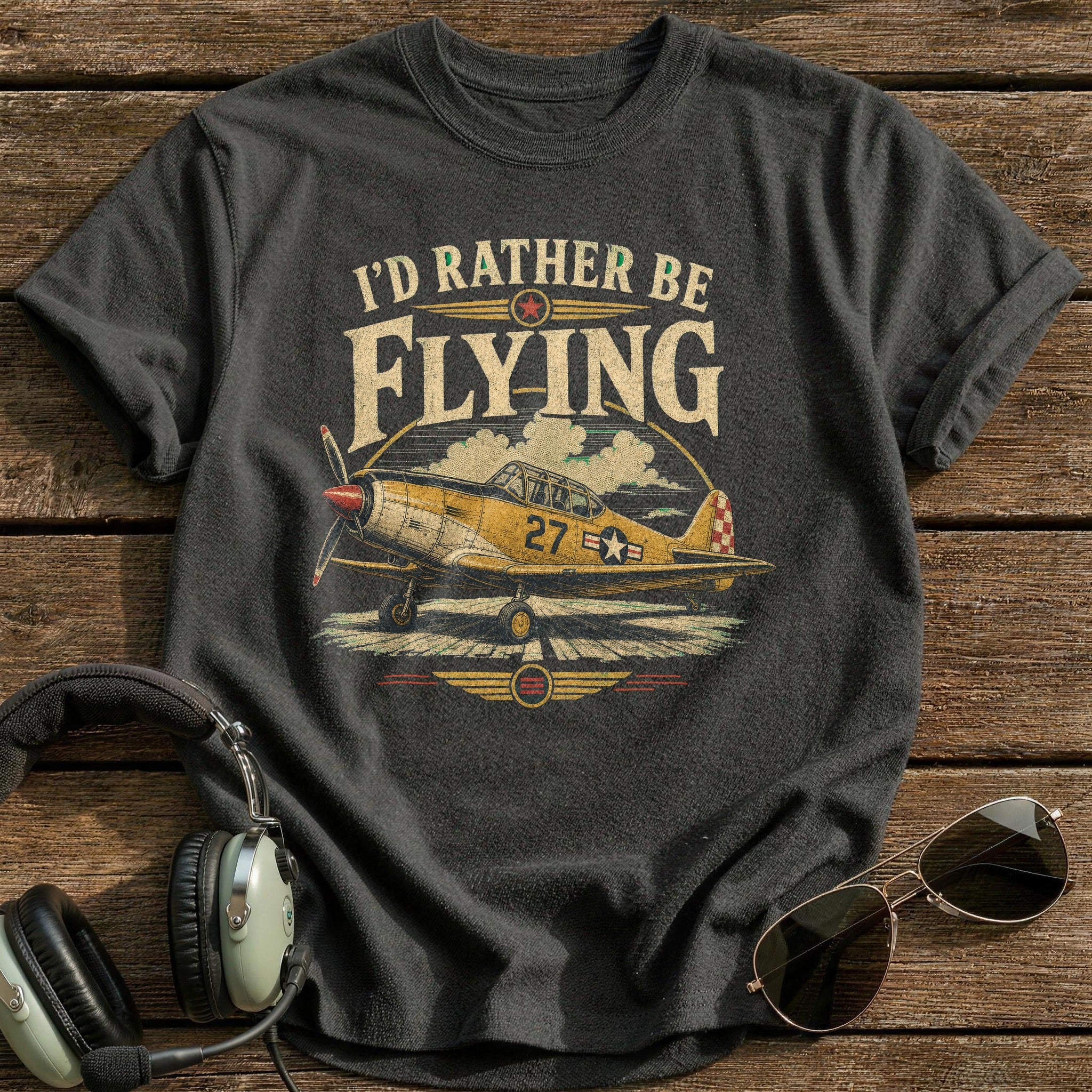 Rather Be Flying T-Shirt - Charcoal