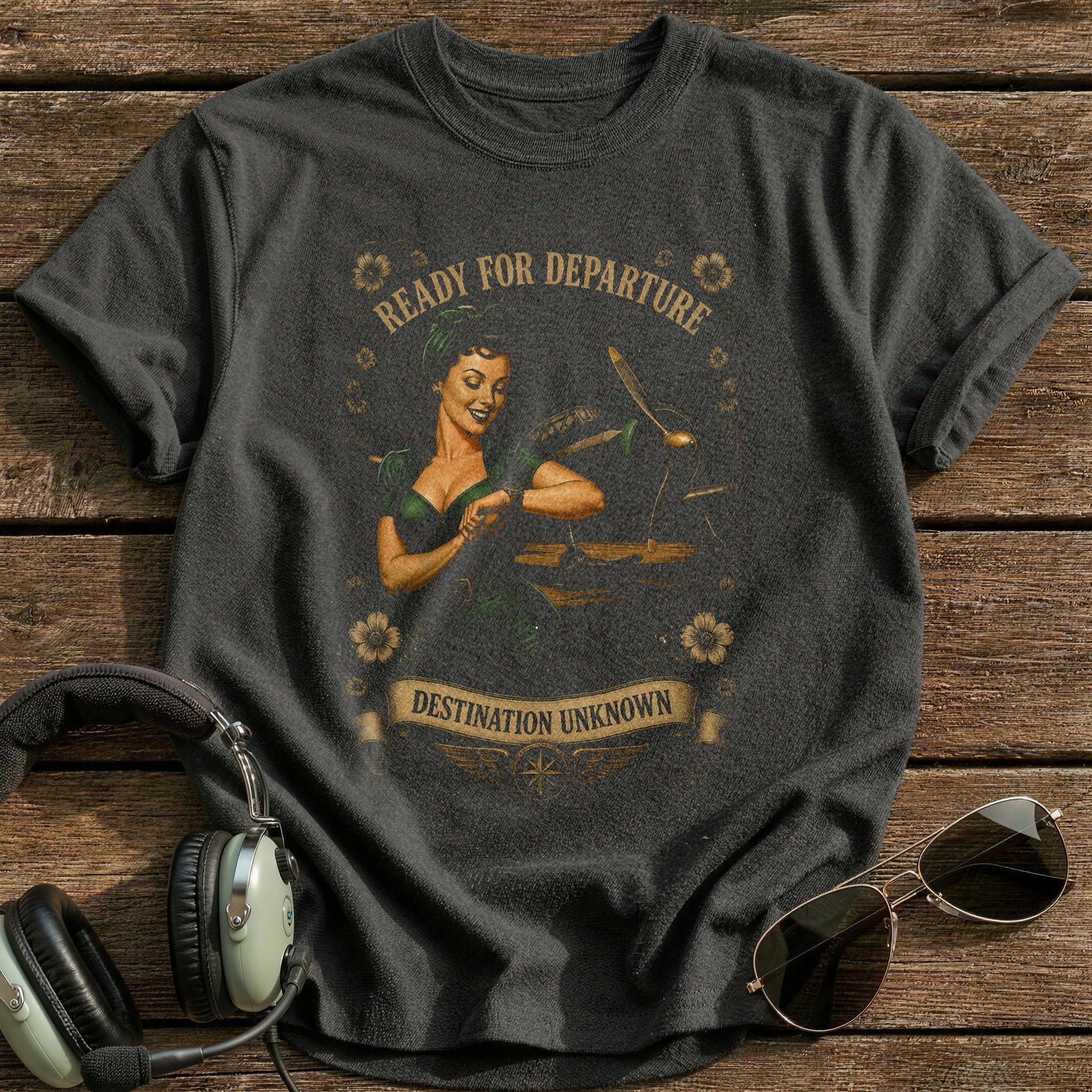 Ready For Departure T-Shirt - Charcoal