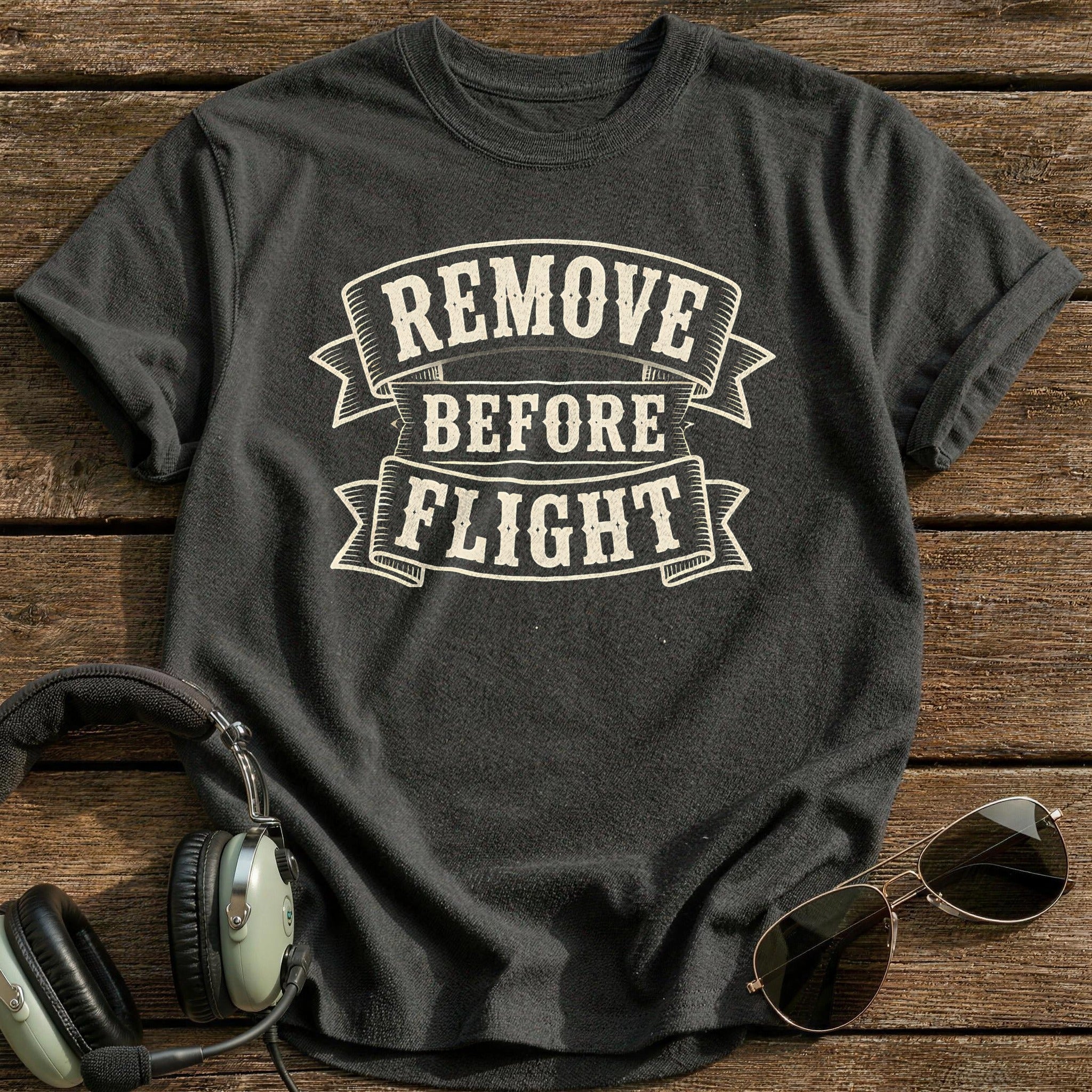 Remove Before Flight 54 T-Shirt - Charcoal