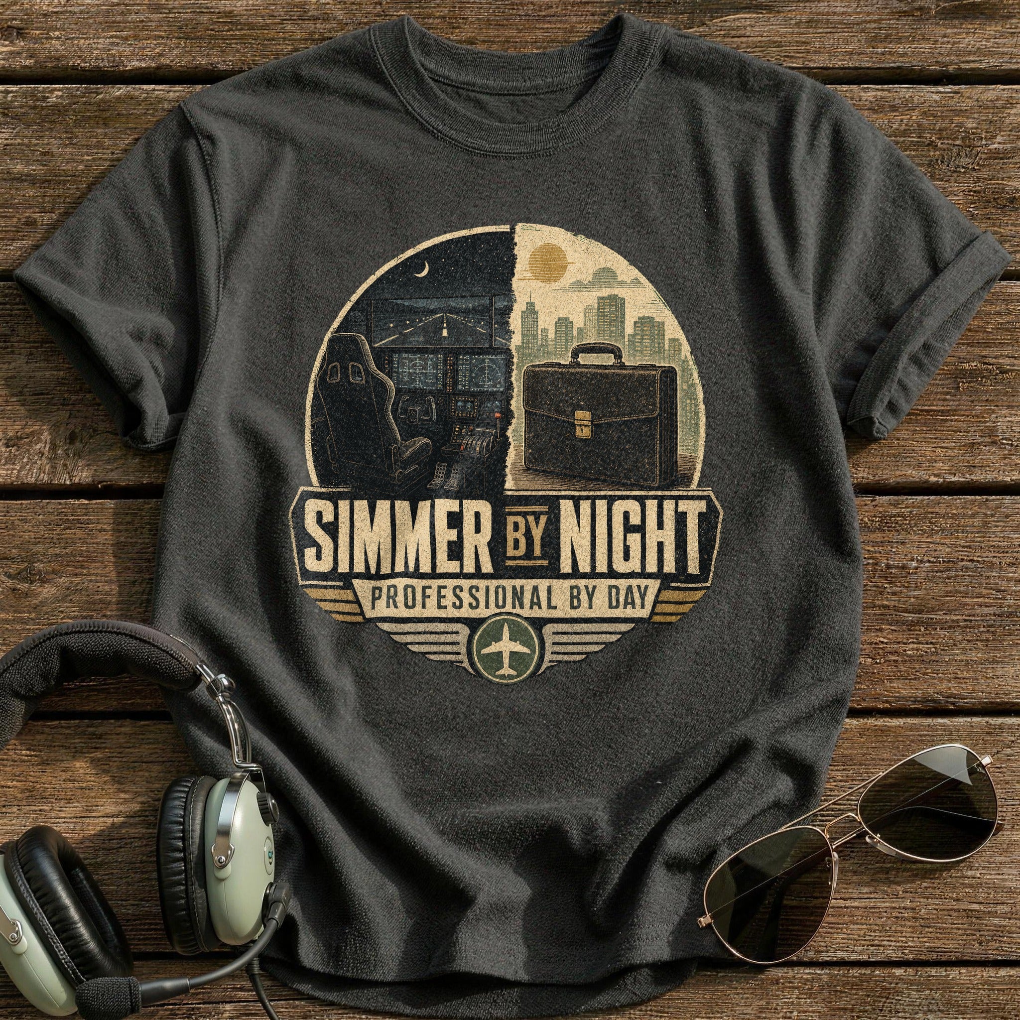 Simmer by Night T-Shirt - Charcoal