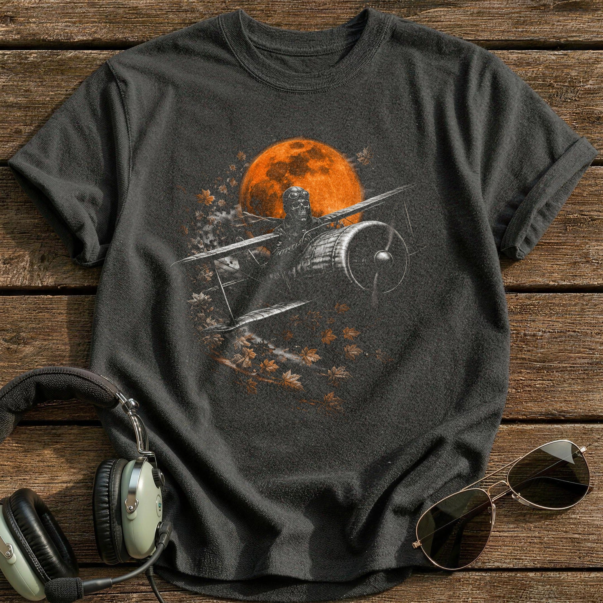 Skeleton Pilot Biplane 66 - Charcoal