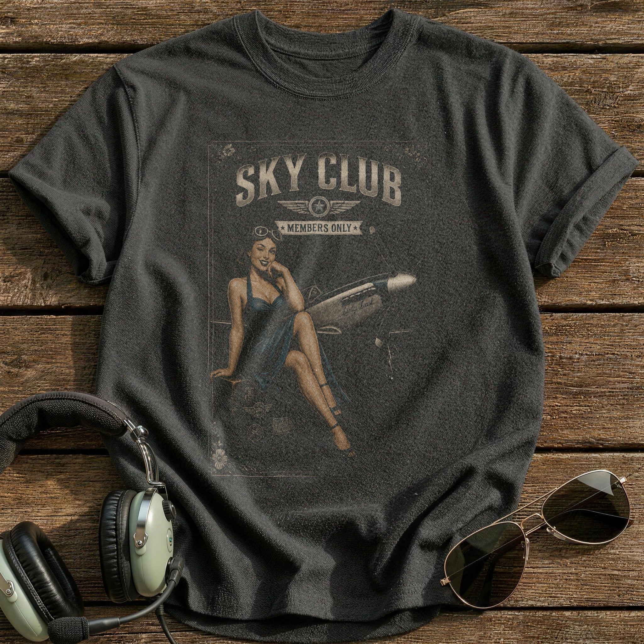 Sky Club T-Shirt - Charcoal