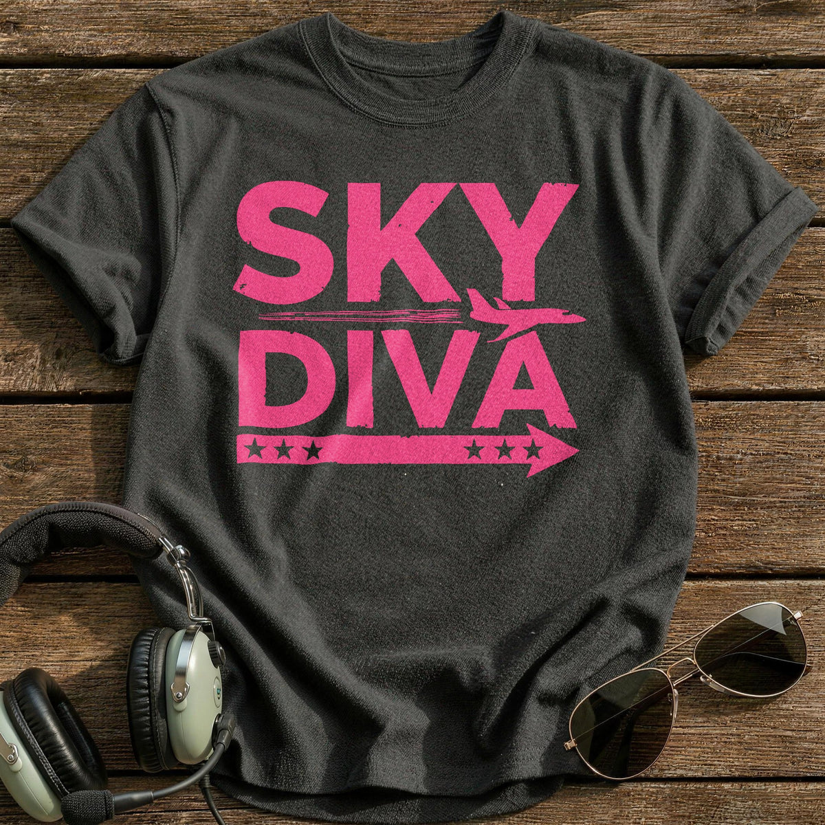 Sky Diva T-Shirt - Charcoal