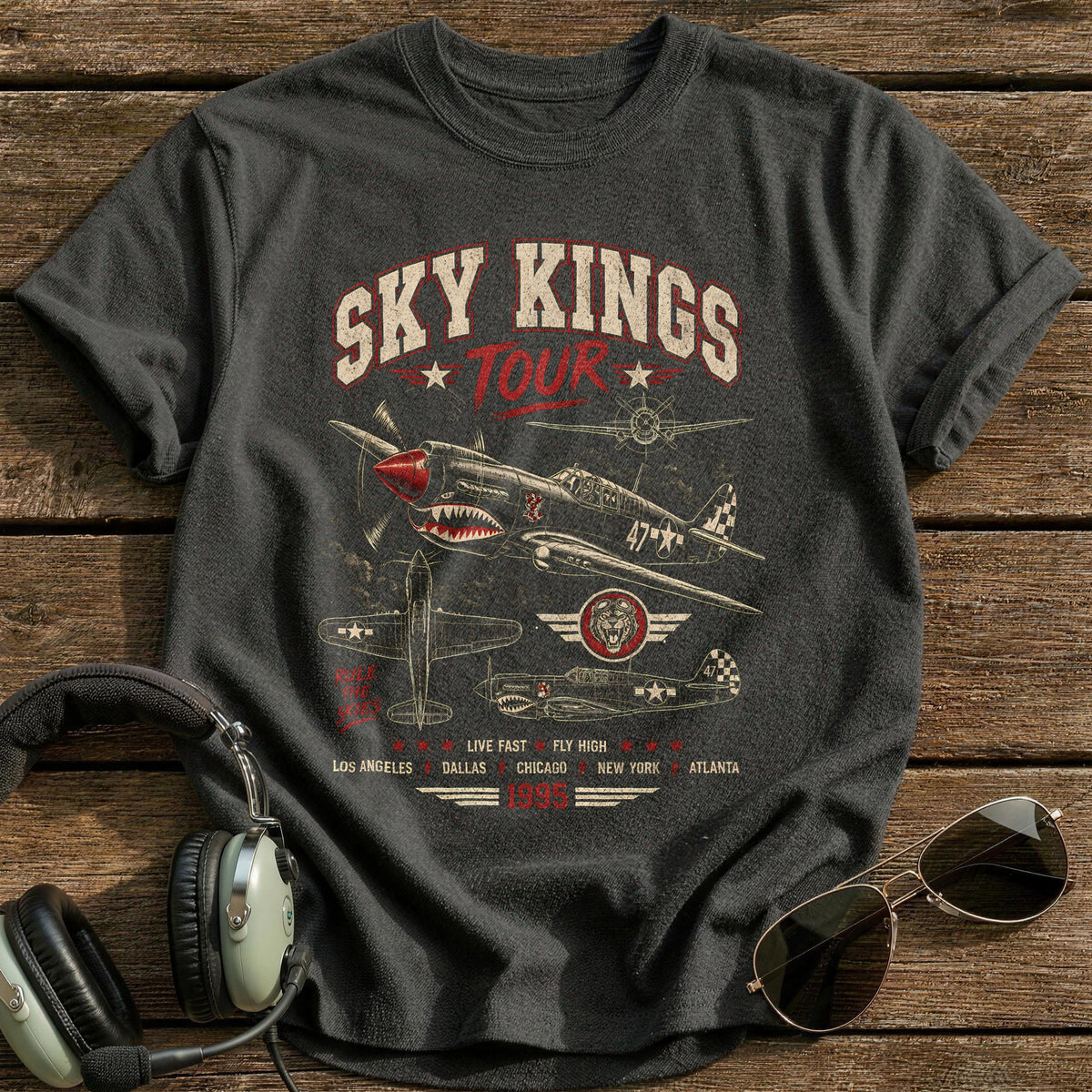 Sky Kings Tour Bootleg 23 T-Shirt - Charcoal