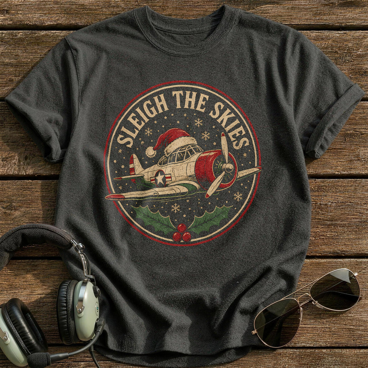 Sleigh The Skies 18 T-Shirt - Charcoal