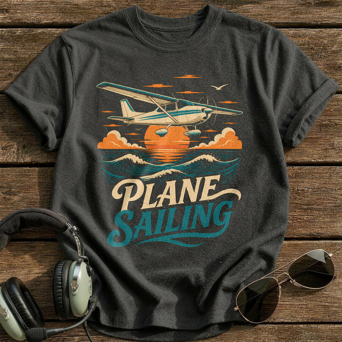 Smooth Water Landing T-Shirt - Charcoal