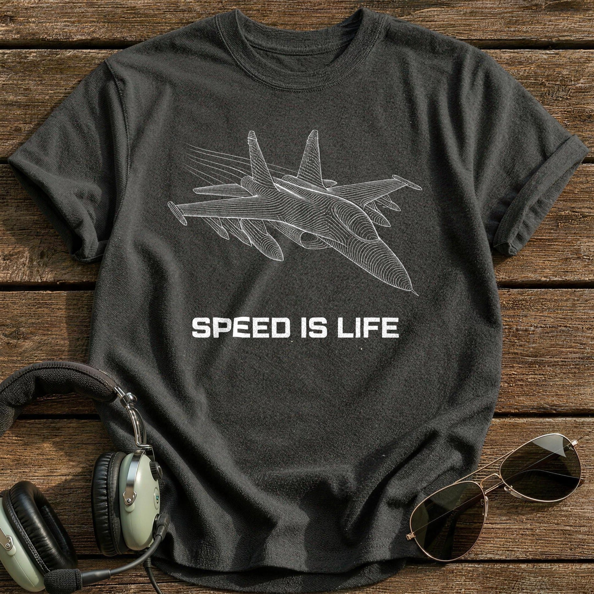Speed Is Life 75 T-Shirt - Charcoal
