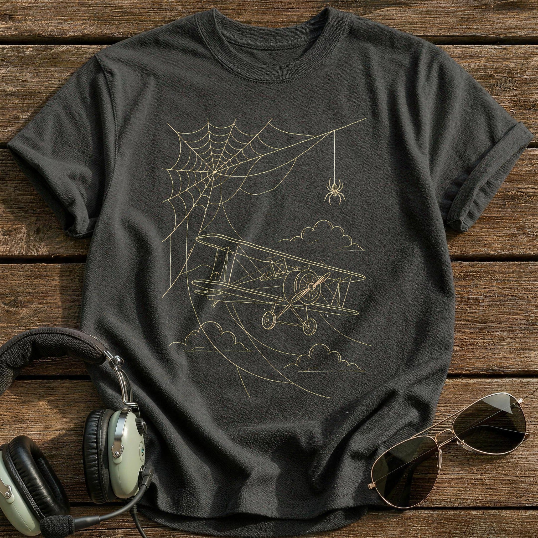 Spiderweb Biplane 94 - Charcoal