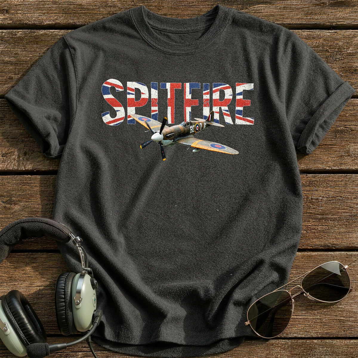 Spitfire Union Jack T-Shirt - Charcoal
