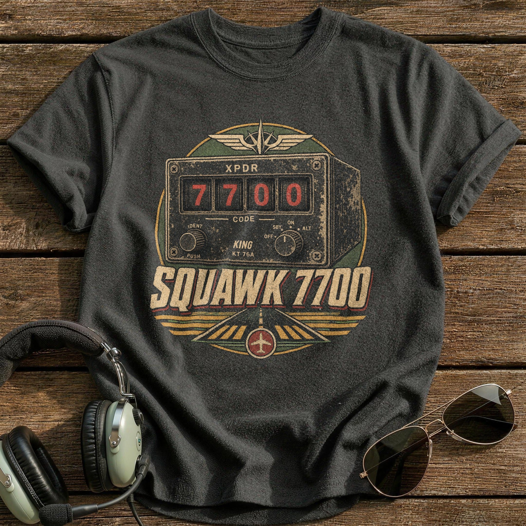 Squawk 7700 T-Shirt - Charcoal