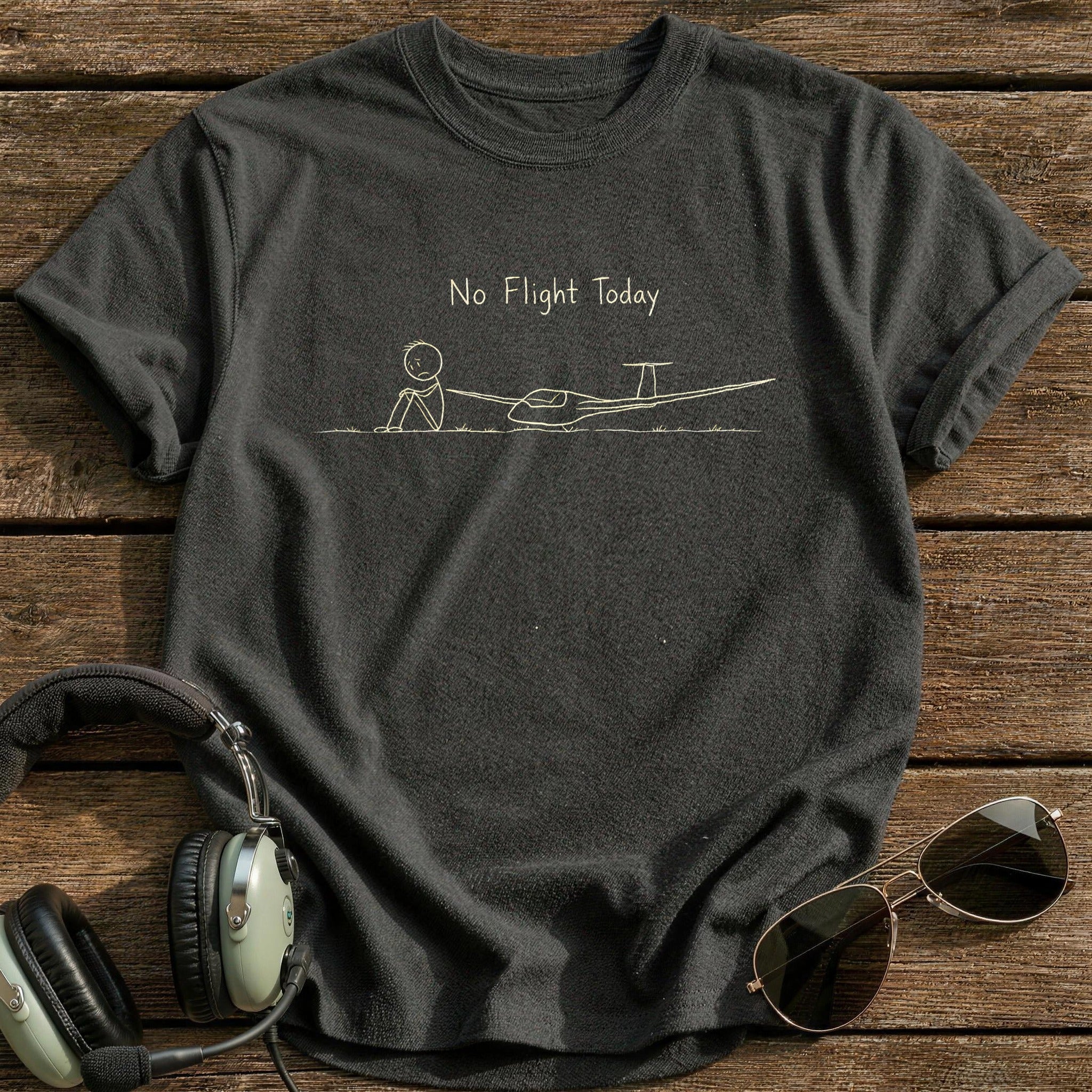 Stickman Glider No Flight Today 27 - Charcoal