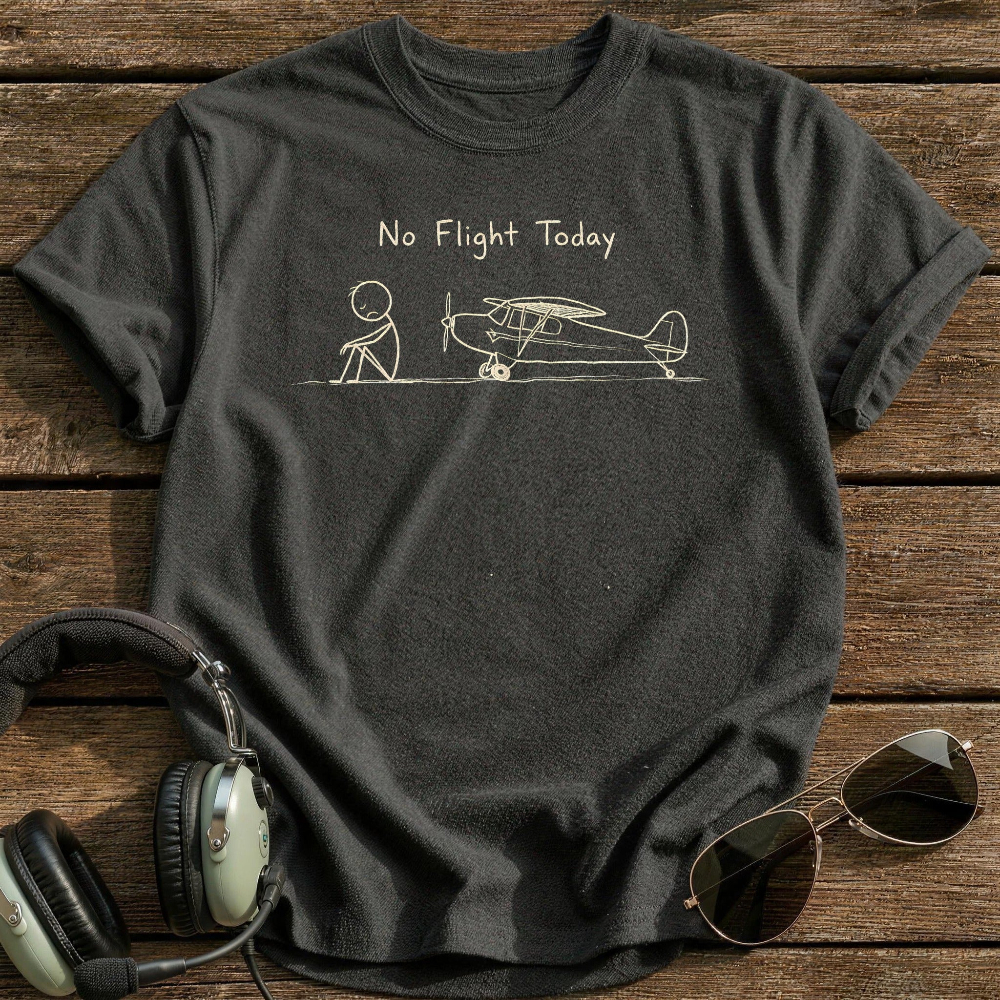 Stickman Piper Cub No Flight Today 80 - Charcoal